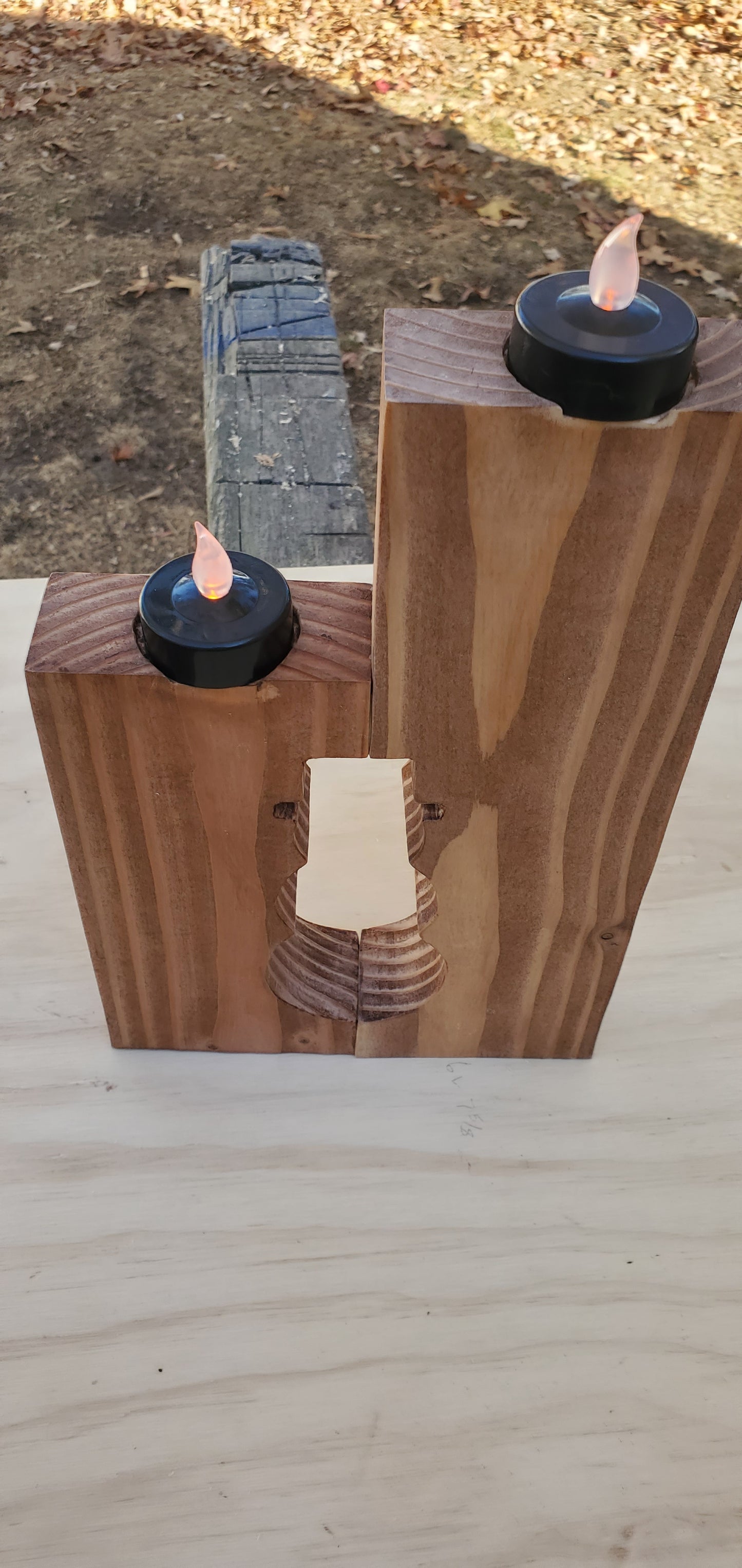 Snowman candle holder