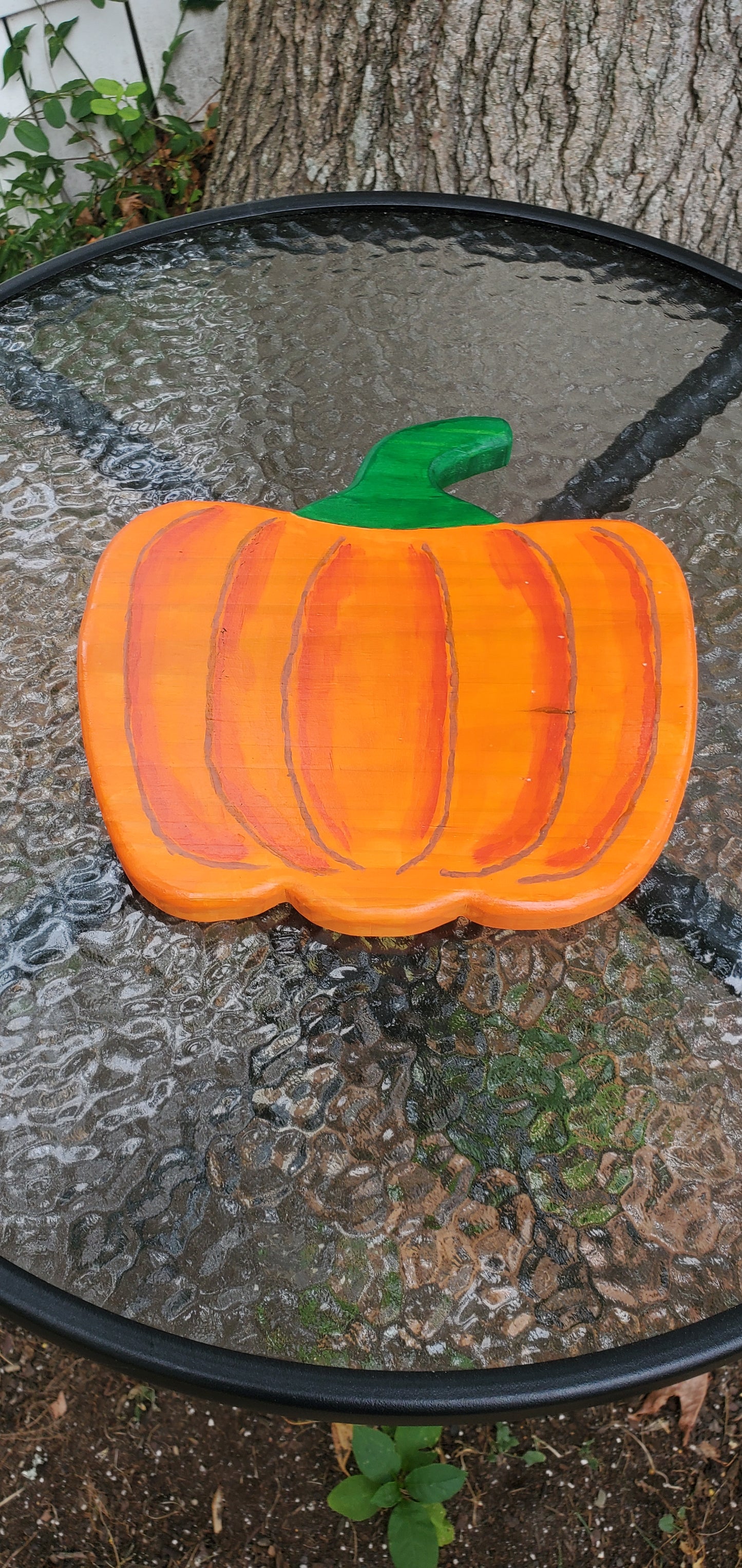 Hanging pumpkin decor