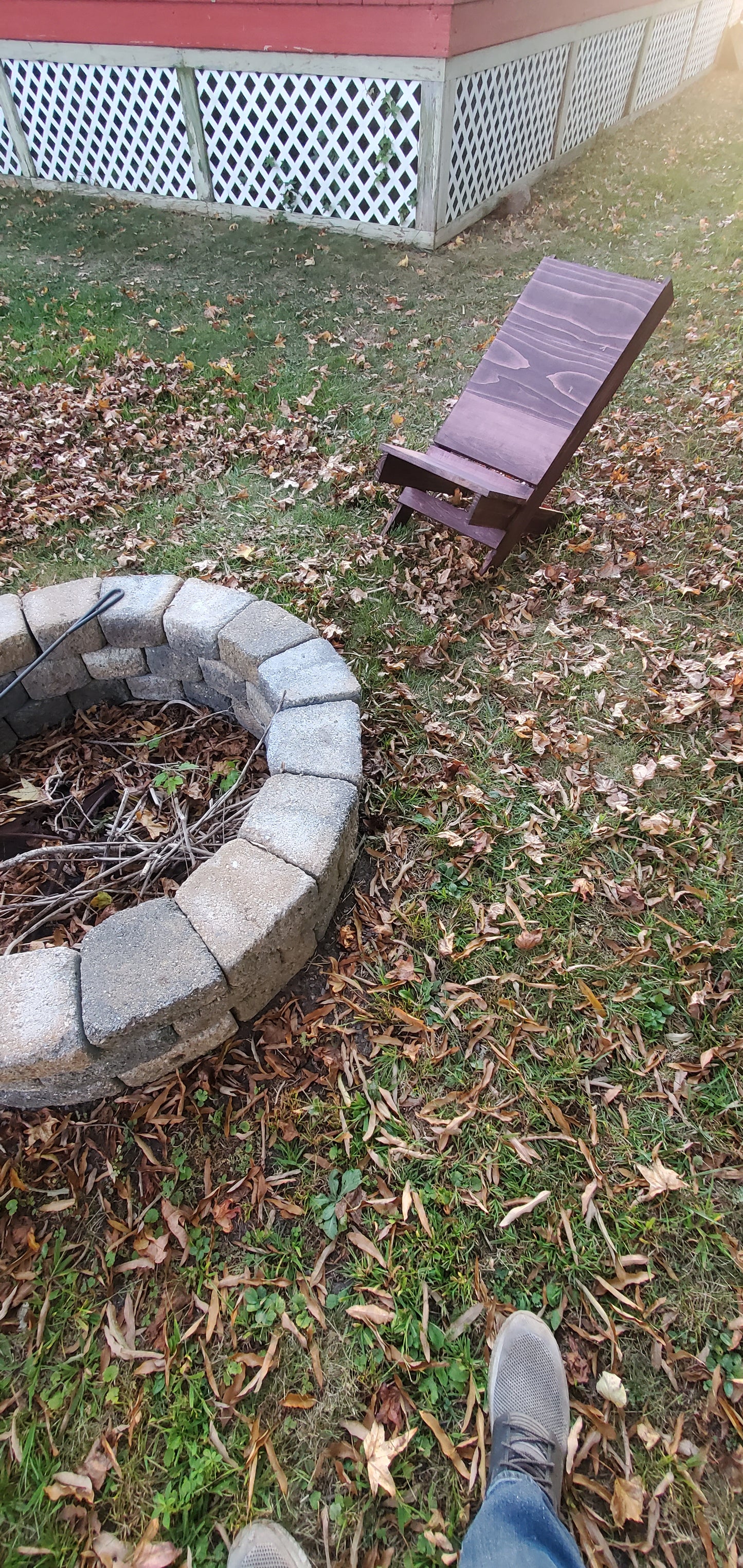 Handmade wooden lounge chair