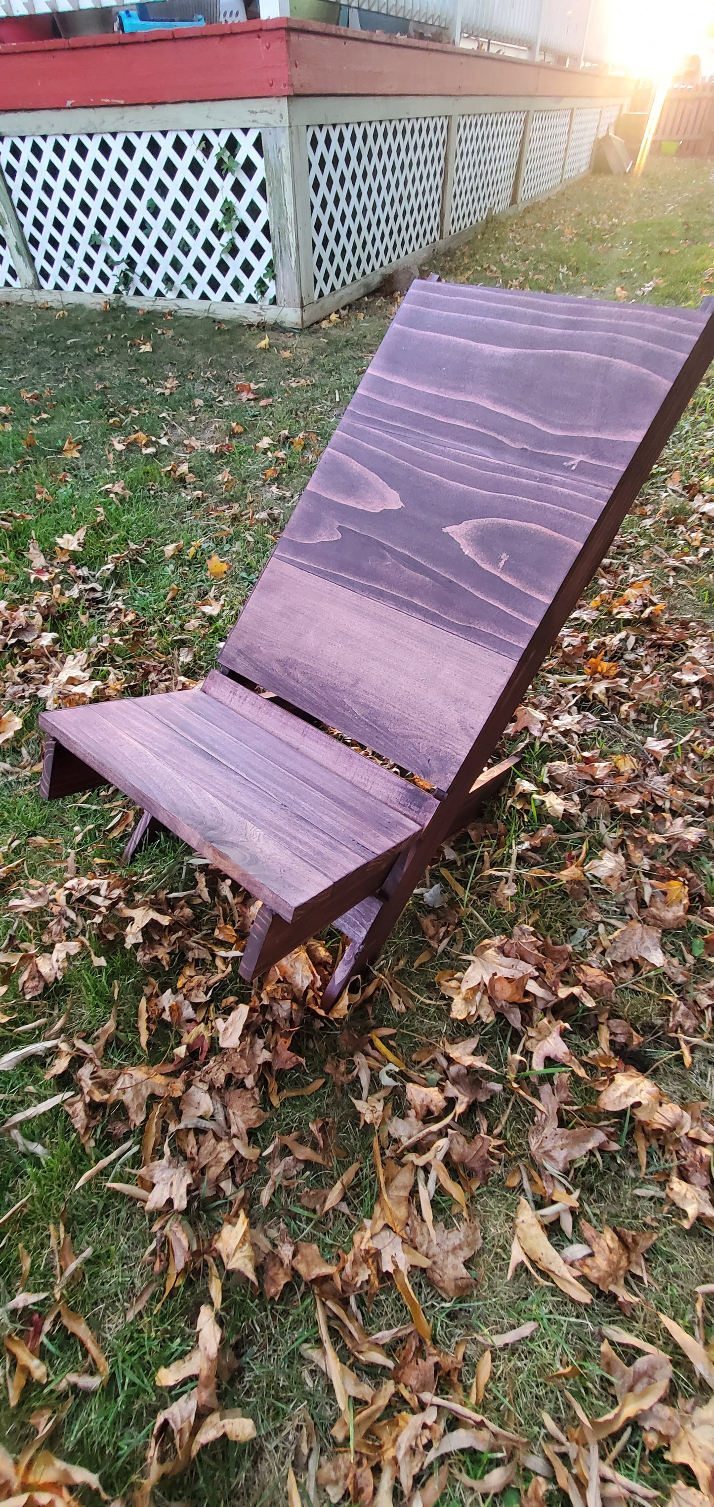 Handmade wooden lounge chair