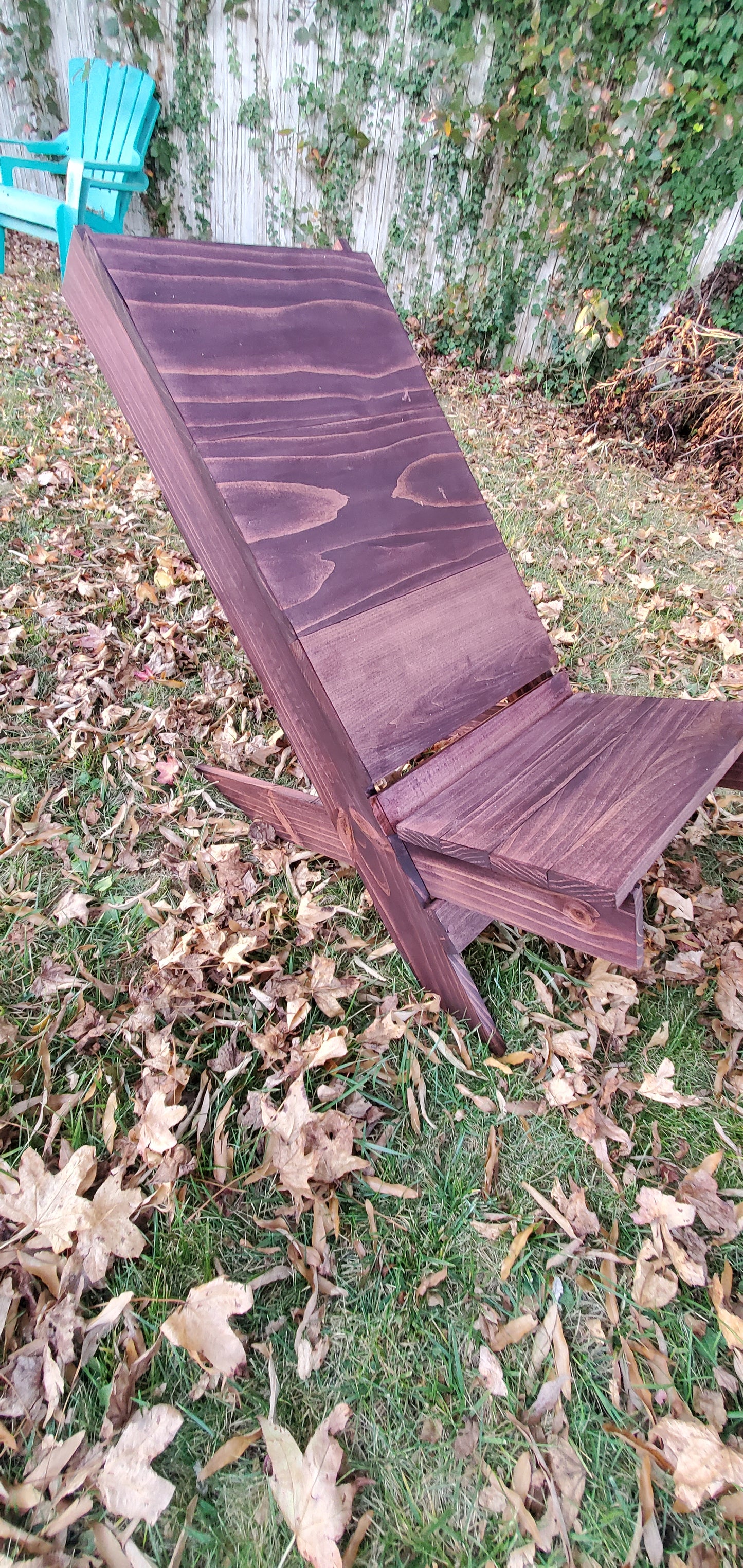 Handmade wooden lounge chair